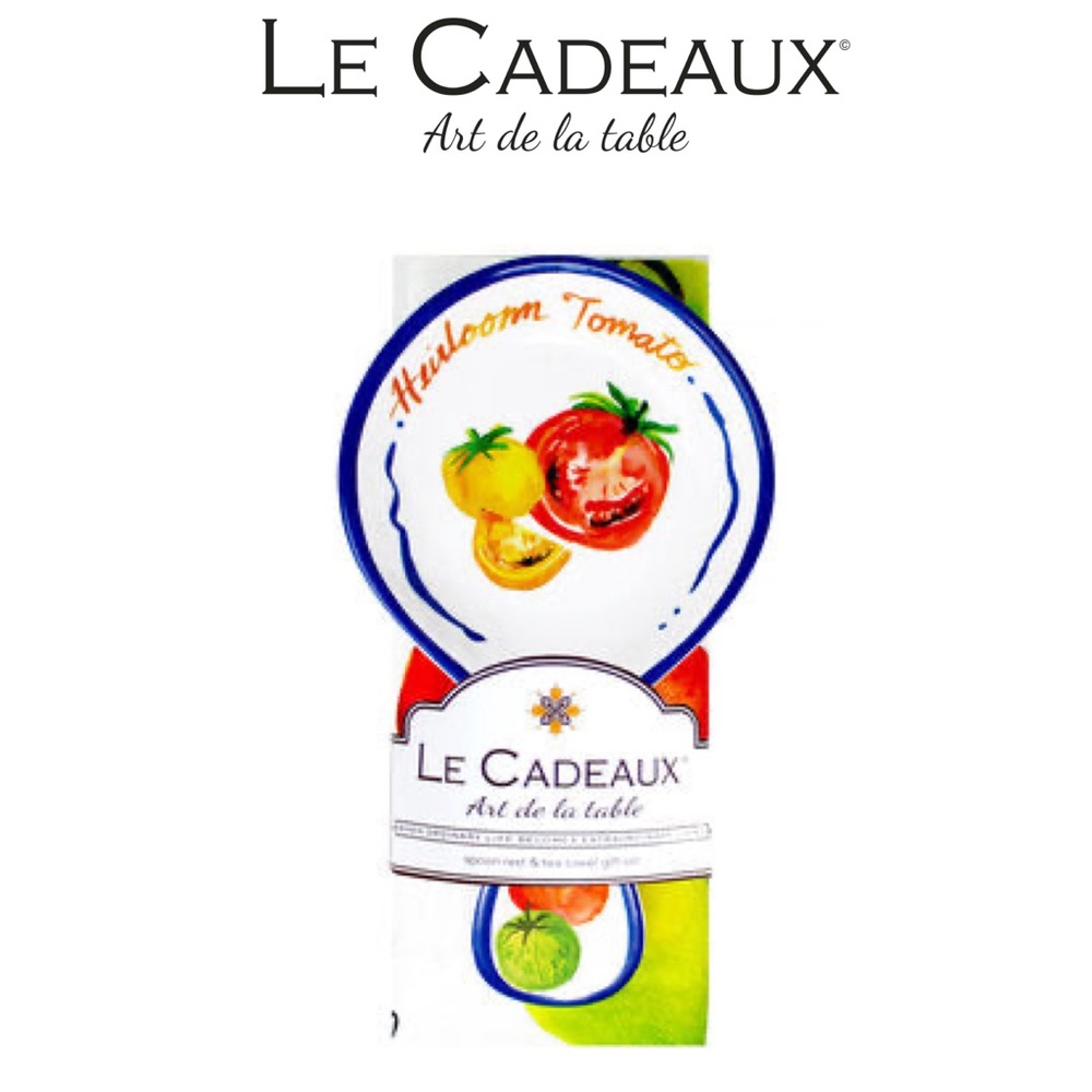 Le Cadeaux Heirloom Tomato Salad Spoon Rest & Recipe Tea Towel
